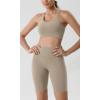 imageODODOS Tummy Control Compression Shorts for Women 4quot  6quot  8quot  10quot High Waist Workout Biker Shorts with Inner PocketShaker Beige