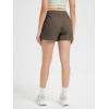 imageODODOS Womens Athletic Shorts 35 High Waisted Lightweight Ripstop Quick Dry Workout Running Casual Shorts with PocketsDark Brown