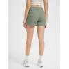 imageODODOS Womens Athletic Shorts 35 High Waisted Lightweight Ripstop Quick Dry Workout Running Casual Shorts with PocketsSeagrass