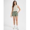 imageODODOS Womens Athletic Shorts 35 High Waisted Lightweight Ripstop Quick Dry Workout Running Casual Shorts with PocketsSeagrass