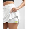 imageODODOS Womens Drawstring Tie Daily Skirts Builtin Shorts Athletic Golf Tennis Skorts with Ball PocketWhite