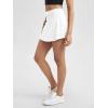 imageODODOS Womens Drawstring Tie Daily Skirts Builtin Shorts Athletic Golf Tennis Skorts with Ball PocketWhite