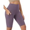 imageODODOS Womens Tummy Control Biker Shorts 20 with Pockets High Waist Athletic Workout Yoga Shorts35 5quot 8quot  10quot InseamAsh Violet