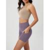 imageODODOS Womens Tummy Control Biker Shorts 20 with Pockets High Waist Athletic Workout Yoga Shorts35 5quot 8quot  10quot InseamAsh Violet