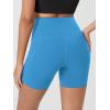 imageODODOS Womens Tummy Control Biker Shorts 20 with Pockets High Waist Athletic Workout Yoga Shorts35 5quot 8quot  10quot InseamAzure