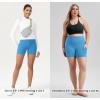 imageODODOS Womens Tummy Control Biker Shorts 20 with Pockets High Waist Athletic Workout Yoga Shorts35 5quot 8quot  10quot InseamAzure