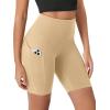 imageODODOS Womens Tummy Control Biker Shorts 20 with Pockets High Waist Athletic Workout Yoga Shorts35 5quot 8quot  10quot InseamBeige