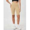 imageODODOS Womens Tummy Control Biker Shorts 20 with Pockets High Waist Athletic Workout Yoga Shorts35 5quot 8quot  10quot InseamBeige