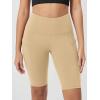 imageODODOS Womens Tummy Control Biker Shorts 20 with Pockets High Waist Athletic Workout Yoga Shorts35 5quot 8quot  10quot InseamBeige