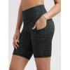 imageODODOS Womens Tummy Control Biker Shorts 20 with Pockets High Waist Athletic Workout Yoga Shorts35 5quot 8quot  10quot InseamBlack Dot