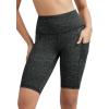 imageODODOS Womens Tummy Control Biker Shorts 20 with Pockets High Waist Athletic Workout Yoga Shorts35 5quot 8quot  10quot InseamBlack Dot