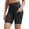 imageODODOS Womens Tummy Control Biker Shorts 20 with Pockets High Waist Athletic Workout Yoga Shorts35 5quot 8quot  10quot InseamBlack Dot
