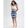 imageODODOS Womens Tummy Control Biker Shorts 20 with Pockets High Waist Athletic Workout Yoga Shorts35 5quot 8quot  10quot InseamBlue Waves