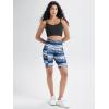 imageODODOS Womens Tummy Control Biker Shorts 20 with Pockets High Waist Athletic Workout Yoga Shorts35 5quot 8quot  10quot InseamBlue Waves
