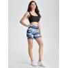 imageODODOS Womens Tummy Control Biker Shorts 20 with Pockets High Waist Athletic Workout Yoga Shorts35 5quot 8quot  10quot InseamBlue Waves