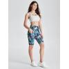 imageODODOS Womens Tummy Control Biker Shorts 20 with Pockets High Waist Athletic Workout Yoga Shorts35 5quot 8quot  10quot InseamBlurred Tropical
