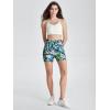 imageODODOS Womens Tummy Control Biker Shorts 20 with Pockets High Waist Athletic Workout Yoga Shorts35 5quot 8quot  10quot InseamBlurred Tropical