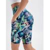 imageODODOS Womens Tummy Control Biker Shorts 20 with Pockets High Waist Athletic Workout Yoga Shorts35 5quot 8quot  10quot InseamBlurred Tropical