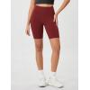 imageODODOS Womens Tummy Control Biker Shorts 20 with Pockets High Waist Athletic Workout Yoga Shorts35 5quot 8quot  10quot InseamBrick Red