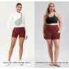 imageODODOS Womens Tummy Control Biker Shorts 20 with Pockets High Waist Athletic Workout Yoga Shorts35 5quot 8quot  10quot InseamBrick Red