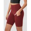 imageODODOS Womens Tummy Control Biker Shorts 20 with Pockets High Waist Athletic Workout Yoga Shorts35 5quot 8quot  10quot InseamBrick Red