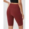 imageODODOS Womens Tummy Control Biker Shorts 20 with Pockets High Waist Athletic Workout Yoga Shorts35 5quot 8quot  10quot InseamBrick Red