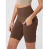 imageODODOS Womens Tummy Control Biker Shorts 20 with Pockets High Waist Athletic Workout Yoga Shorts35 5quot 8quot  10quot InseamBrunette