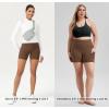 imageODODOS Womens Tummy Control Biker Shorts 20 with Pockets High Waist Athletic Workout Yoga Shorts35 5quot 8quot  10quot InseamBrunette