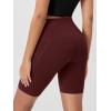imageODODOS Womens Tummy Control Biker Shorts 20 with Pockets High Waist Athletic Workout Yoga Shorts35 5quot 8quot  10quot InseamBurgundy