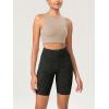 imageODODOS Womens Tummy Control Biker Shorts 20 with Pockets High Waist Athletic Workout Yoga Shorts35 5quot 8quot  10quot InseamCamo Black