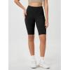imageODODOS Womens Tummy Control Biker Shorts 20 with Pockets High Waist Athletic Workout Yoga Shorts35 5quot 8quot  10quot InseamCamo Black