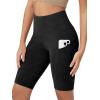 imageODODOS Womens Tummy Control Biker Shorts 20 with Pockets High Waist Athletic Workout Yoga Shorts35 5quot 8quot  10quot InseamCamo Black