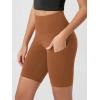 imageODODOS Womens Tummy Control Biker Shorts 20 with Pockets High Waist Athletic Workout Yoga Shorts35 5quot 8quot  10quot InseamCaramel
