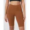 imageODODOS Womens Tummy Control Biker Shorts 20 with Pockets High Waist Athletic Workout Yoga Shorts35 5quot 8quot  10quot InseamCaramel