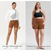 imageODODOS Womens Tummy Control Biker Shorts 20 with Pockets High Waist Athletic Workout Yoga Shorts35 5quot 8quot  10quot InseamCaramel