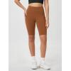 imageODODOS Womens Tummy Control Biker Shorts 20 with Pockets High Waist Athletic Workout Yoga Shorts35 5quot 8quot  10quot InseamCaramel