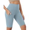 imageODODOS Womens Tummy Control Biker Shorts 20 with Pockets High Waist Athletic Workout Yoga Shorts35 5quot 8quot  10quot InseamChambray