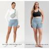 imageODODOS Womens Tummy Control Biker Shorts 20 with Pockets High Waist Athletic Workout Yoga Shorts35 5quot 8quot  10quot InseamChambray