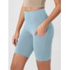imageODODOS Womens Tummy Control Biker Shorts 20 with Pockets High Waist Athletic Workout Yoga Shorts35 5quot 8quot  10quot InseamChambray