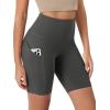 imageODODOS Womens Tummy Control Biker Shorts 20 with Pockets High Waist Athletic Workout Yoga Shorts35 5quot 8quot  10quot InseamCharcoal