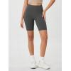 imageODODOS Womens Tummy Control Biker Shorts 20 with Pockets High Waist Athletic Workout Yoga Shorts35 5quot 8quot  10quot InseamCharcoal