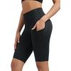 imageODODOS Womens Tummy Control Biker Shorts 20 with Pockets High Waist Athletic Workout Yoga Shorts35 5quot 8quot  10quot InseamCharcoal Leopard