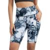 imageODODOS Womens Tummy Control Biker Shorts 20 with Pockets High Waist Athletic Workout Yoga Shorts35 5quot 8quot  10quot InseamCrosstalk Navy