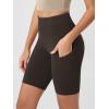 imageODODOS Womens Tummy Control Biker Shorts 20 with Pockets High Waist Athletic Workout Yoga Shorts35 5quot 8quot  10quot InseamDark Brown