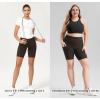 imageODODOS Womens Tummy Control Biker Shorts 20 with Pockets High Waist Athletic Workout Yoga Shorts35 5quot 8quot  10quot InseamDark Brown