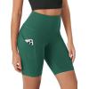 imageODODOS Womens Tummy Control Biker Shorts 20 with Pockets High Waist Athletic Workout Yoga Shorts35 5quot 8quot  10quot InseamDark Green