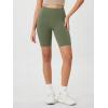 imageODODOS Womens Tummy Control Biker Shorts 20 with Pockets High Waist Athletic Workout Yoga Shorts35 5quot 8quot  10quot InseamDark Olive