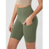 imageODODOS Womens Tummy Control Biker Shorts 20 with Pockets High Waist Athletic Workout Yoga Shorts35 5quot 8quot  10quot InseamDark Olive