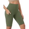 imageODODOS Womens Tummy Control Biker Shorts 20 with Pockets High Waist Athletic Workout Yoga Shorts35 5quot 8quot  10quot InseamDark Olive