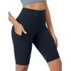 imageODODOS Womens Tummy Control Biker Shorts 20 with Pockets High Waist Athletic Workout Yoga Shorts35 5quot 8quot  10quot InseamDeep Navy